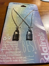New BFF Gold/Silver Lock Charm Necklaces from Claire's