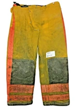 36x26 36s Janesville Lion Yellow Firefighter Turnout Pants Orange Stripes  P1306