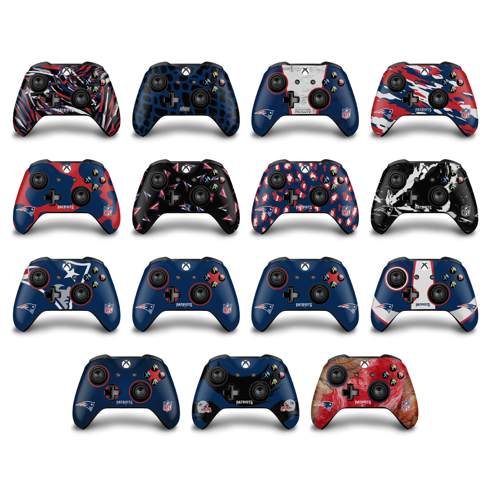 OFFICIAL NFL NEW ENGLAND PATRIOTS VINYL SKIN DECAL FOR XBOX ONE S / X CONTROLLER
