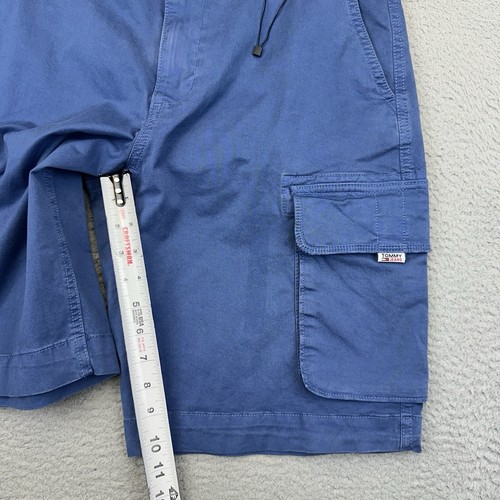 Tommy Jeans Pantalones Cortos Carga Para Hombre 30 Azul Clásico 10” Bolsillos Entrepierna Informales Preppy - Imagen 10 de 15