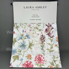 Laura Ashley WILD MEADOW SIENNA Window Curtain Set 2 Panels Floral Garden 38x96