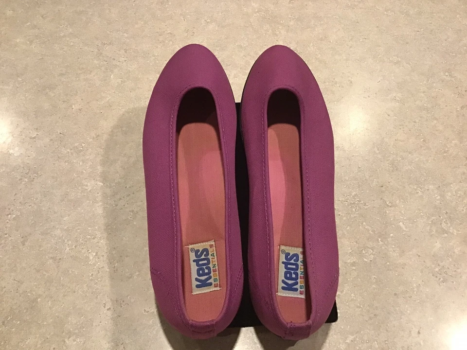 Винтажные туфли на плоской подошве Keds Essentials 9 М новые без коробки фиолетовый холст - Изображение 4 из 4