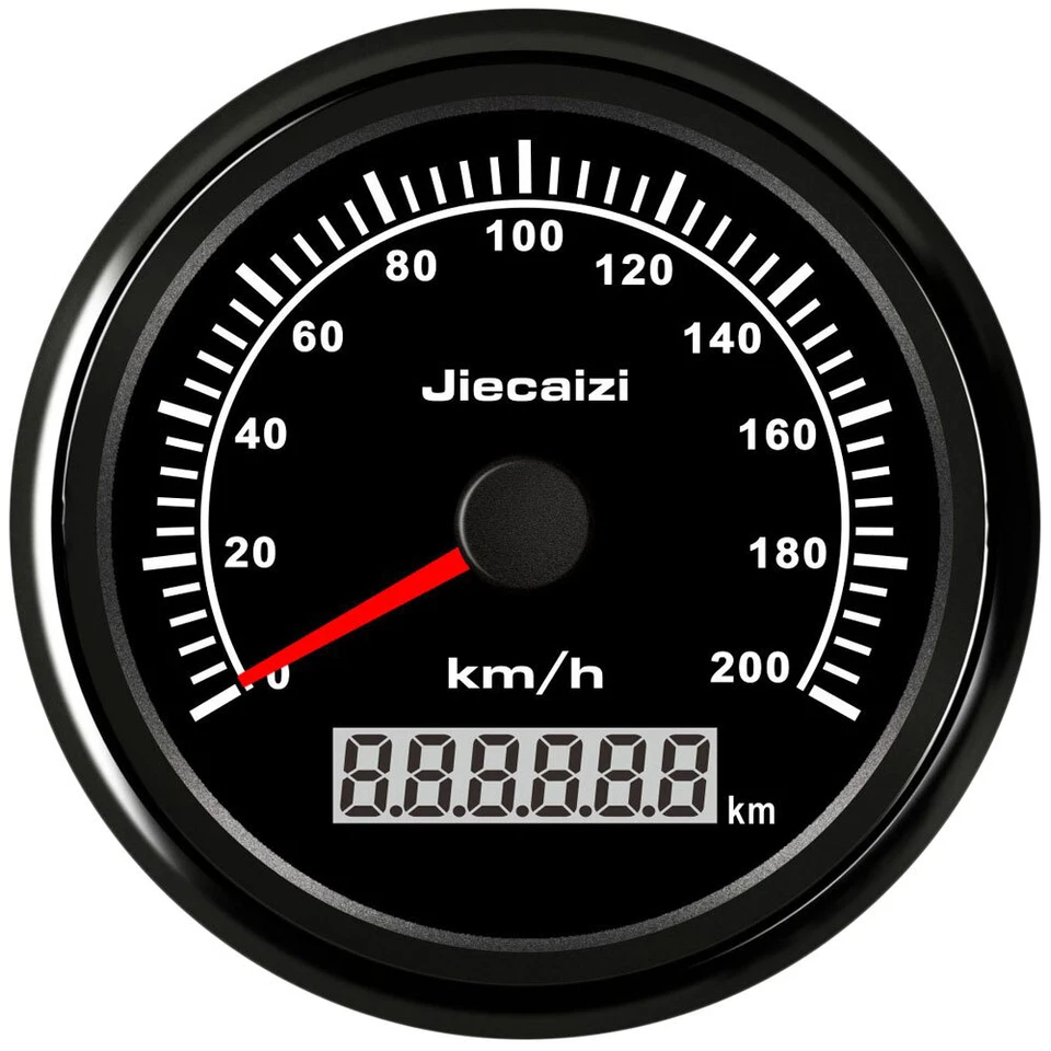 85mm Black GPS Speedometer Gauge 0-200km/h Odo Auto Marine Motorcycle Waterproof - Image 2 of 4