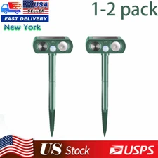 1-2 Pack Solar Garden Animal Repeller Water Sprinkler Sensor Motion Activated