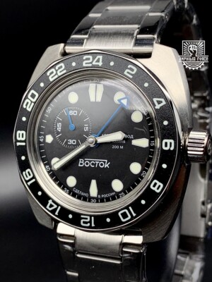 Vostok Amphibia 17036B - Batman GMT. Brand New. Sent from Barcelona