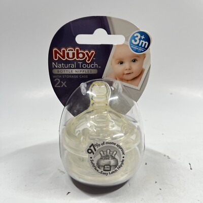 Nuby Natural Touch Infant Bottle 3+ Months Silicone Nipple Reduces Colic