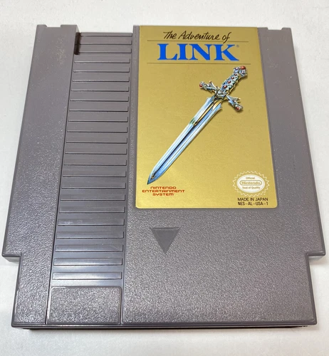 Zelda II: The Adventure of Link Nintendo NES Gray Classic Series Tested 