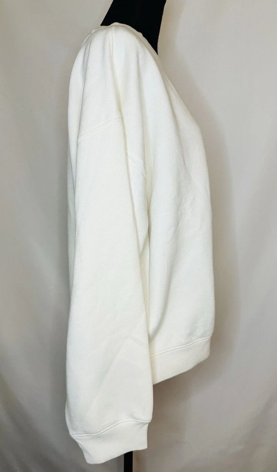 J. Crew наследия флис укороченный уютный пуловер толстовка слоновой кости женщин XL новый с Ярлыками - Изображение 4 из 4