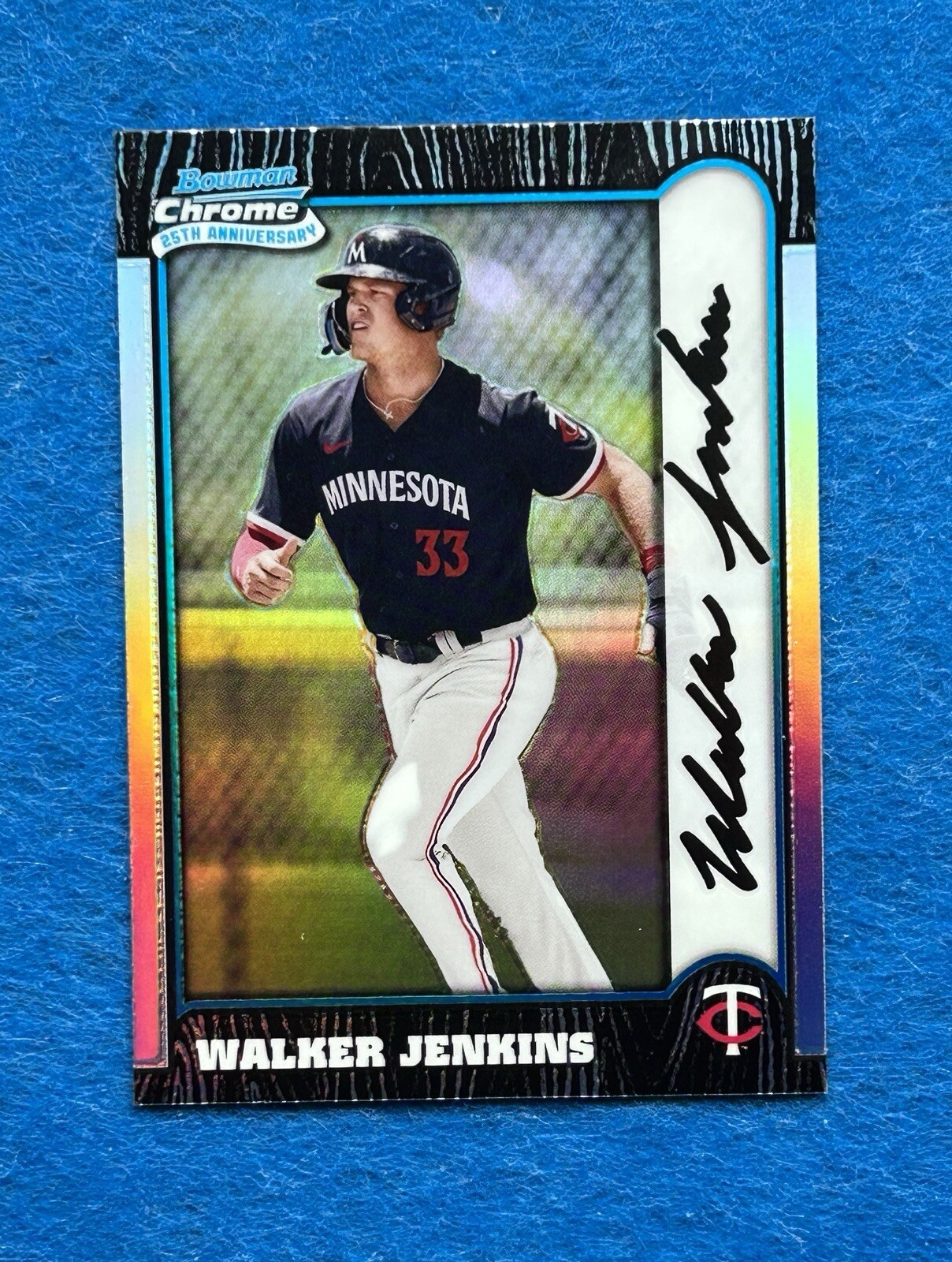 2024 Bowman Chrome - WALKER JENKINS - SP 25th Anniversary Refractor Twins