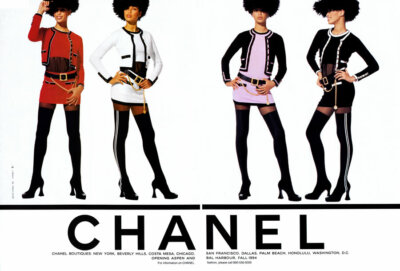 1994 Chanel Karl Lagerfeld Brandi Quinones fashion 2-page MAGAZINE