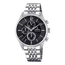 Festina F20285/4 Men's Timeless Chronograph Black Dial Watch