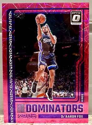 JERSEY NUMBER MATCH! 2023-24 Donruss Optic De'Aaron Fox Elite Dominators 5/79!