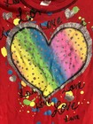 Beautees Girls Red Heart Love Graphic Glitter Short Sleeve Tee, Size M — photo 2