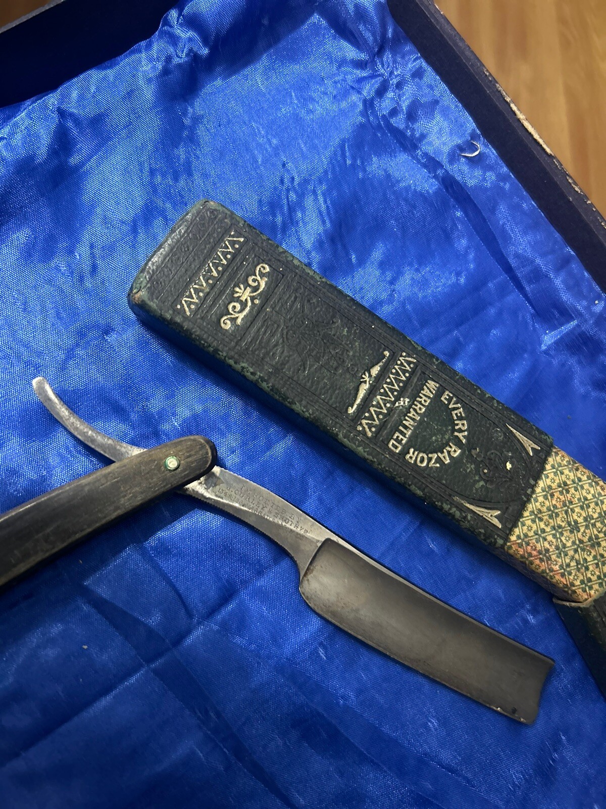 ANTIQUE J CURLEY & BROTHERS NY Straight Razor IN ORIGINAL BOX eBay