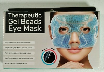 Therapeutic Gel beads eye mask adjustable reusable Hot/Cold headache relief 