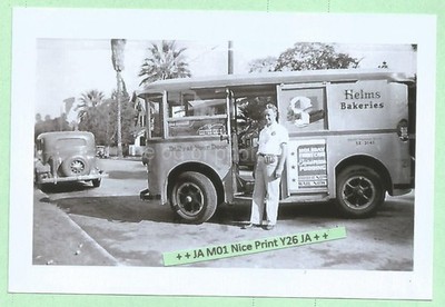 Found 4X6 PHOTO of The Old Helms Bread Bakery Truck in Los Angeles California