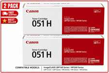 2PACK Canon 051H Toner Cartridge Black, High Capacity, Laser Printers Original
