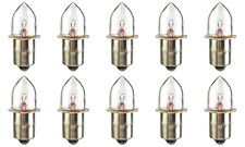 Box of 10 PR6 Miniature Flanged Flashlight Bulb, 2.47V, 0.741W