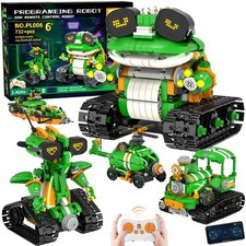 STEM Robot Building Kits for Kids 6-14, 5in1 Remote APP Controlled STEM Tra...