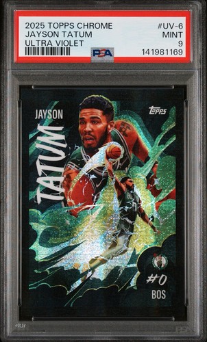 Jayson Tatum 2025-26 Topps Chrome Ultra Violet All-Star SSP #UV-6 Celtics PSA 9
