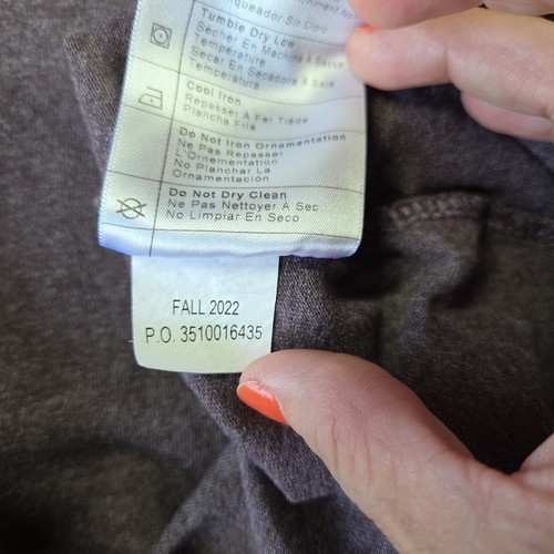 Carhartt Long Sleeve T-shirt Women's Sz Lg (12-14) Brown Relaxed Fit 0902 - Picture 8 of 11