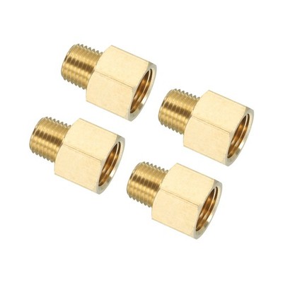 4stk Rohrverschraubung Sechskantmuffe, 3/8'' NPT männlich auf 1/4'' NPT weiblich