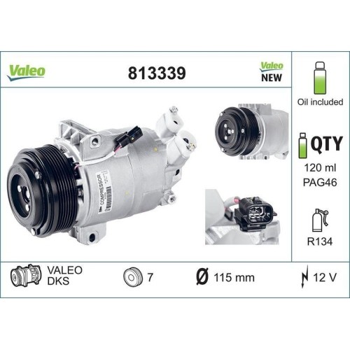 1X Kompressor, Klimaanlage Valeo 813339 Passend FüR Renault-image