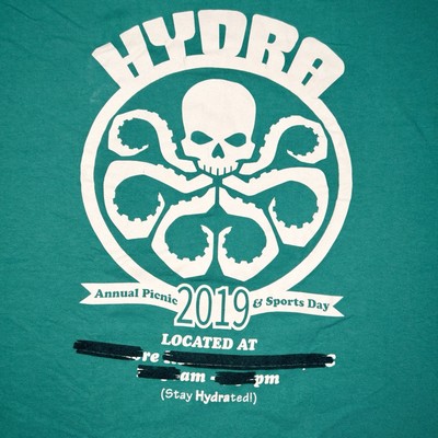 Marvel Hydra ''2019 Annual Picnic & Sports Day'' T-Shirt Lootwear Lootcrate Size L