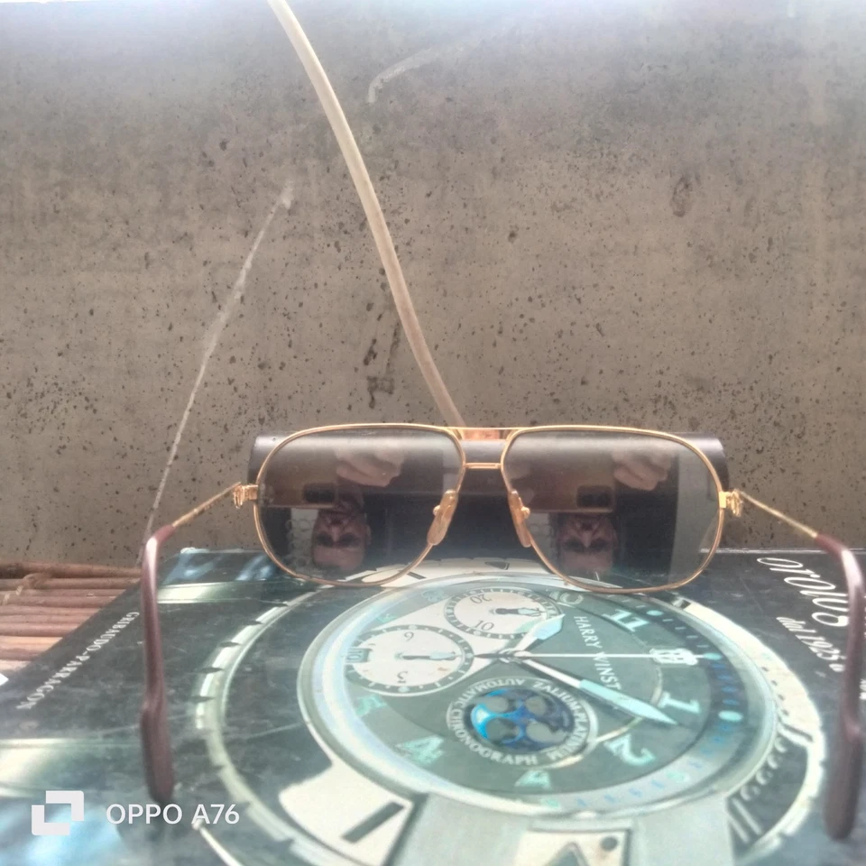 Vintage 1988 Cartier Vendome Santos Glasses - 22k Gold Plated - Original with - Image 4 of 4