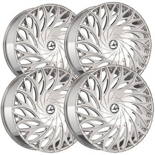 Set-4 Azara Aza-525 18x8 5x1005x4.5 35mm Nano Chrome Wheels Rims 18 Inch