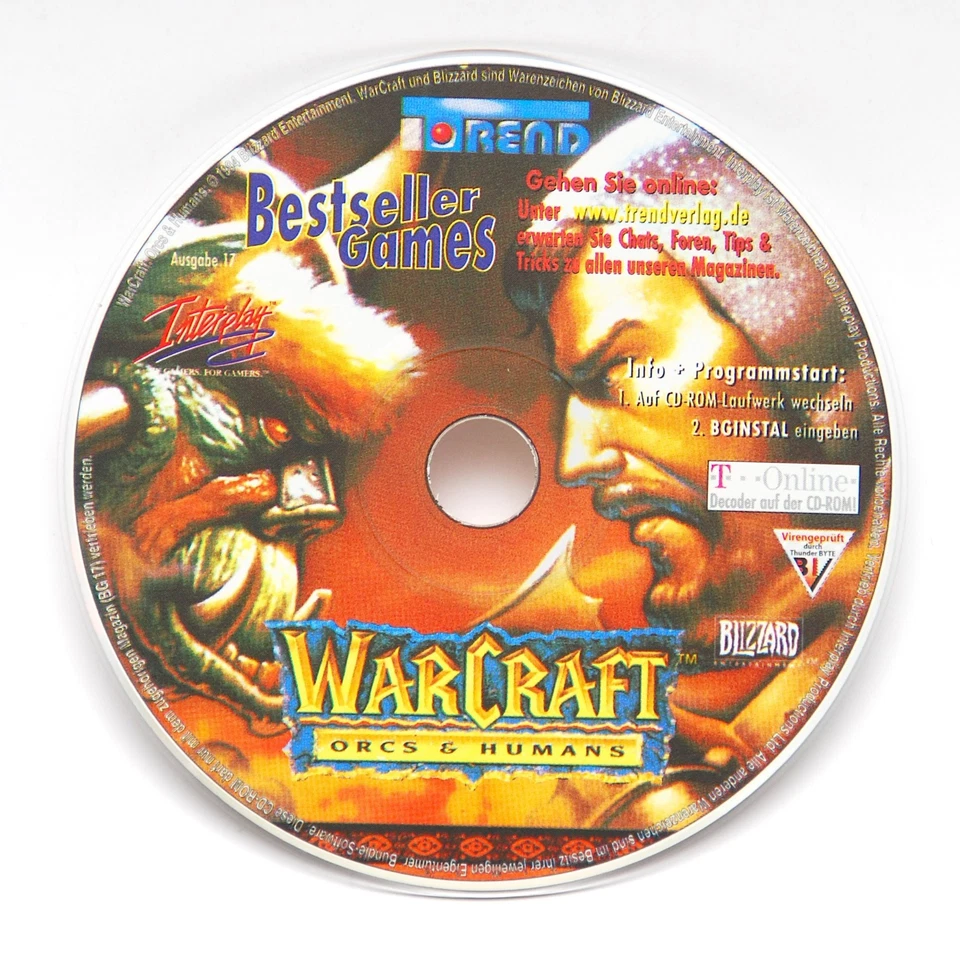 Bestseller Games Nr.17 – Warcraft Orcs & Humans (1994) PC DOS Spiel – Retro Game