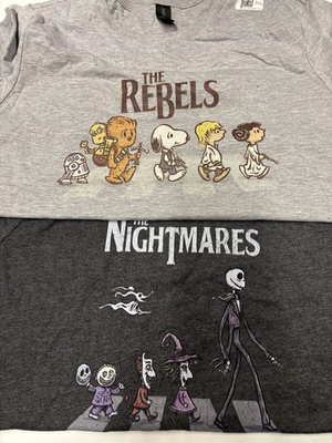 #ad #ad Two Woot Women#x27;s M Shirts Beatles Peanuts amp; Nightmare Before Christmas $20.00