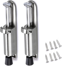 Kickdown Door Stops, Stainless Steel Easy Step Door Stopper, Spring Loaded Teles