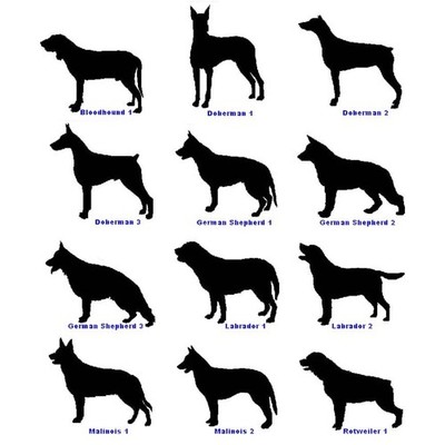 Dog Breed Decals 6 inch x 4 inch