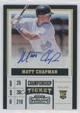 2017 Chronicles Contenders Rookie Championship Ticket 15/49 Matt Chapman #46 b9e