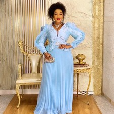 Evening Party Ball Gown Women African Maxi Dress Prom Formal Plus Size Dresses