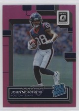 2022 Panini Donruss Optic Rated Rookie Pink Prizm John Metchie III #217 rp9