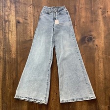 NEW Good American Good Waist Palazzo Jeans High Rise Wide Leg Indigo746 W24xL34