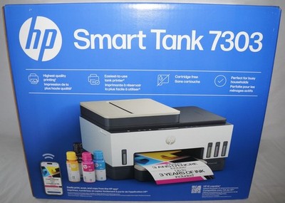 New HP Smart Tank 7303 All-in-One Inkjet Printer, Color Mobile Print, Scan, Copy