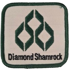 Vintage Diamond Shamrock Uniform Patch Oil TX Gas Station Company Green White Te