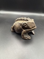 VTG Hand Carved Wooden Frog 4  Guiro Percussion Instrument Ribbit Sound No Stick