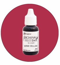 Ranger Archival Re-inker WINE CELLAR .5 fl oz Permanent Acid Free For Ink Pad