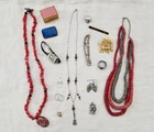 Vintage and Modern Lot of Costume Jewelry - Necklaces Rings Earrings Sterling