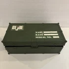 Authentic GI Joe Accessory Footlocker Green Toy Box Action Figure W/ ACCESSORIES