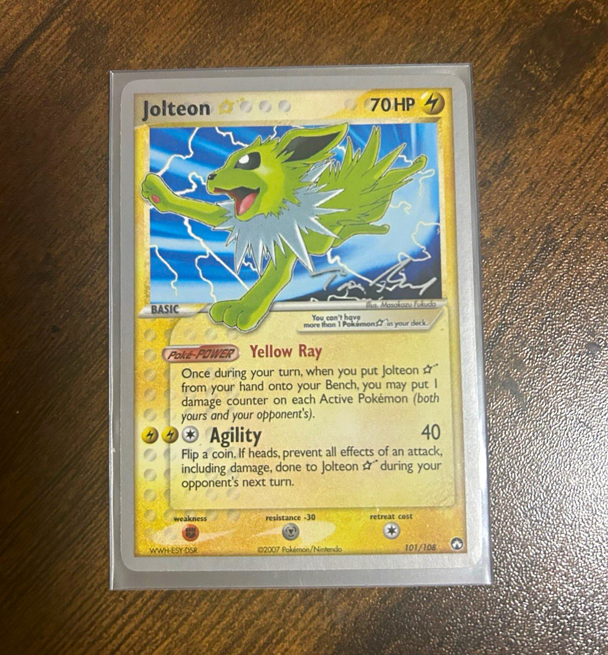 Jolteon Star Pokemon TCG 2007 World Championships #101/108 English Foil Rare