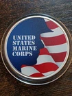 1oz 999 Fine 9 Mint Silver United States Marine Corps U. S. A. Flag Round APMEX