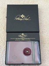 Patricia Nash Farnetta Leather Wallet  Key Fob Gift Set - Ruby Red - New -