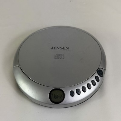 Jensen Portable CD Player w Wired Earbuds CD-36 Silver Oct 2010. Tested Working!