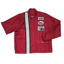 1970s Vintage NHRA U.S. Nationals Mid-Ohio Racing Jacket Serval Zip Men's L Red