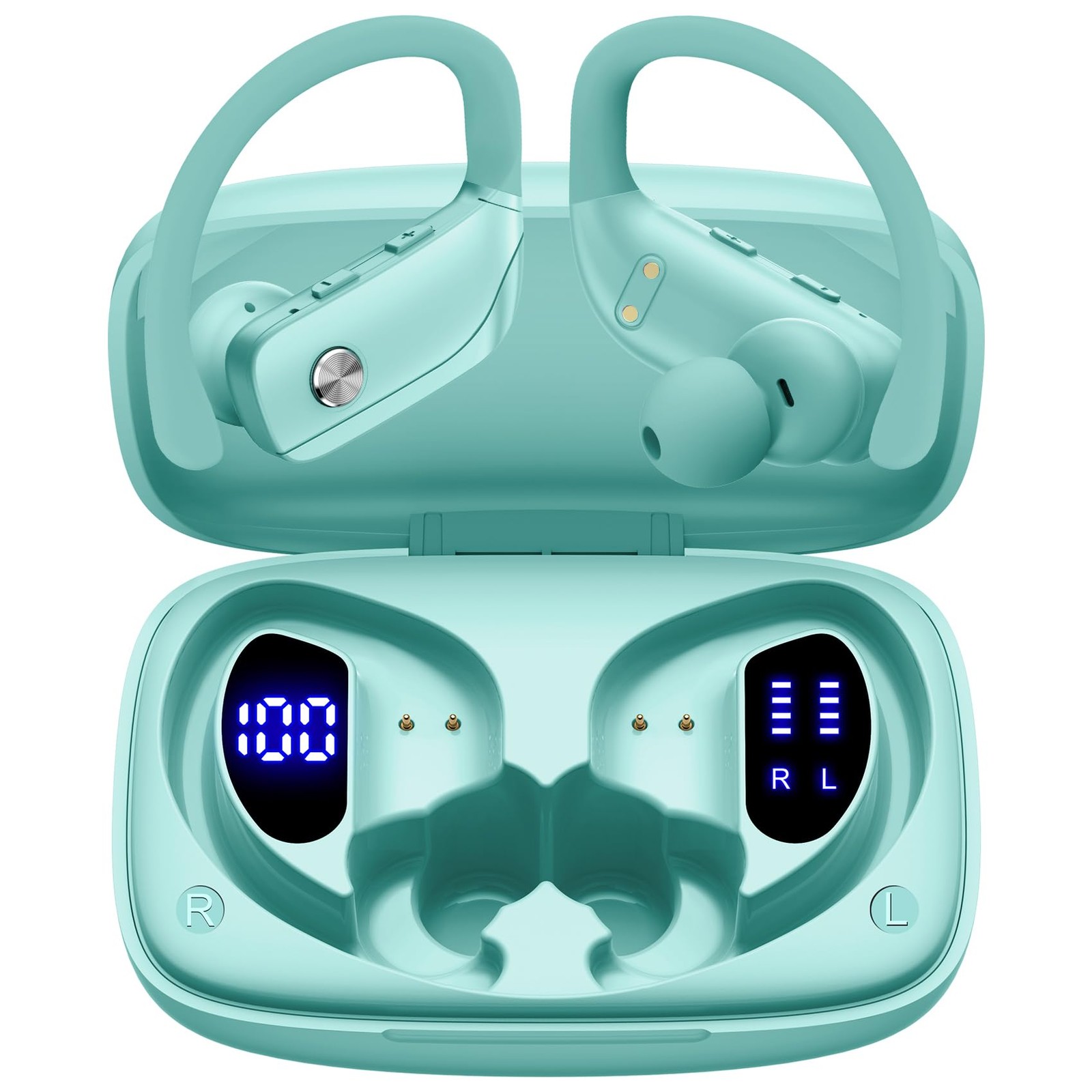Bluetooth Headphones With 80h Playtime Led Display ...